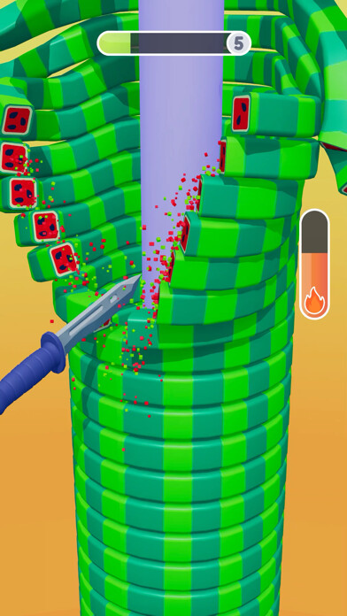 Emulate iPhone app Knife Hit ASMR using MyAndroid