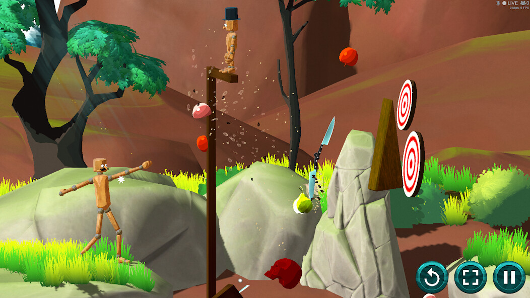 Emulate iPhone app Knife To Meet You: Simulator using MyAndroid