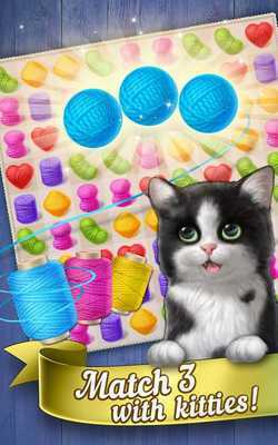Emulate Android APK Knittens: Sweet Match 3 Puzzles  Adorable Kittens (Unreleased)