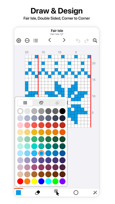 Emulate iPhone app Knitting Chart using MyAndroid Emulate iPhone app Knitting Chart using MyAndroid