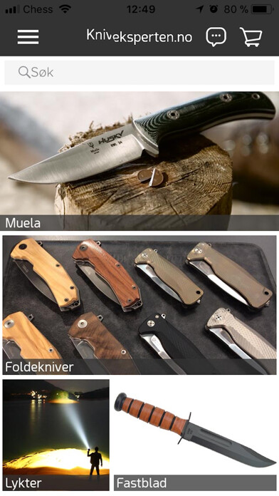 Emulate iPhone app Kniveksperten using MyAndroid
