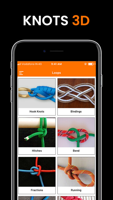Emulate iPhone app Knot 3D : Learn To Tie Knots using MyAndroid