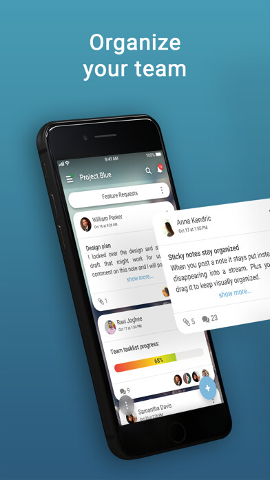 Emulate iPhone app Knote team dashboard using MyAndroid