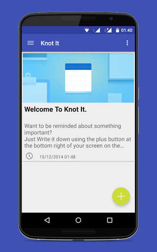 Run android online APK Knot It - reminders from MyAndroid or emulate Knot It - reminders using MyAndroid