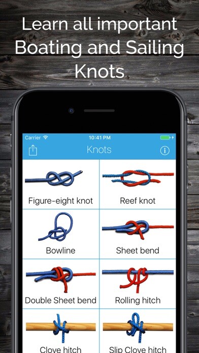 Emulate iPhone app Knots: Boating and Sailing using MyAndroid