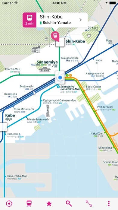Emulate iPhone app Kobe Rail Map Lite using MyAndroid Emulate iPhone app Kobe Rail Map Lite using MyAndroid