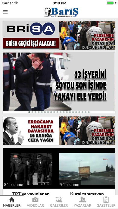 Emulate iPhone app Kocaeli Barış Gazetesi using MyAndroid