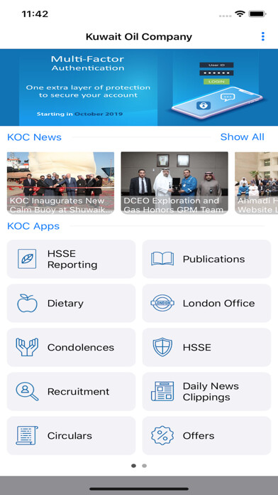 Emulate iPhone app KOC , Kuwait Oil Company using MyAndroid Emulate iPhone app KOC , Kuwait Oil Company using MyAndroid