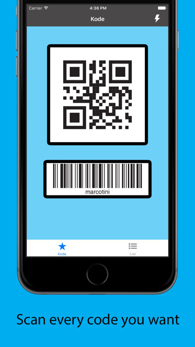 Emulate iPhone app Kode QR using MyAndroid