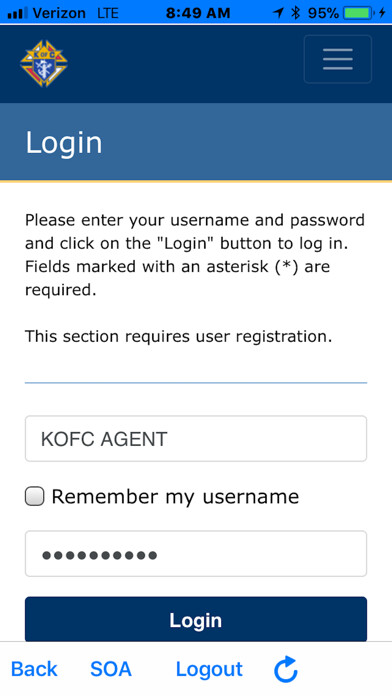 Emulate iPhone app KOFC-SOA using MyAndroid