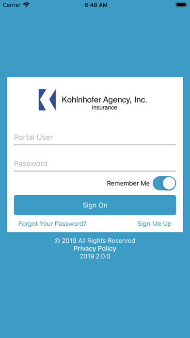 Emulate iPhone app Kohlnhofer Agency Mobile using MyAndroid Emulate iPhone app Kohlnhofer Agency Mobile using MyAndroid