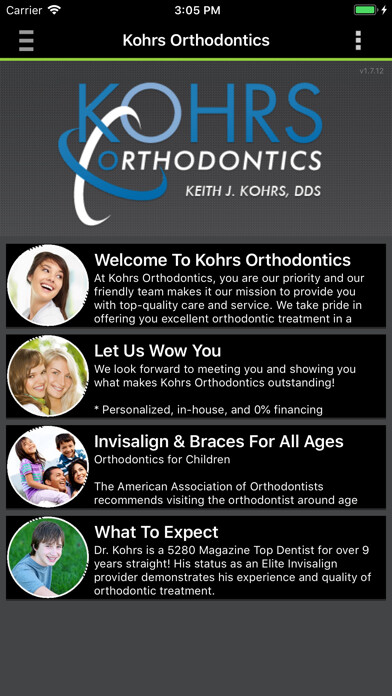 Emulate iPhone app Kohrs Orthodontics using MyAndroid Emulate iPhone app Kohrs Orthodontics using MyAndroid