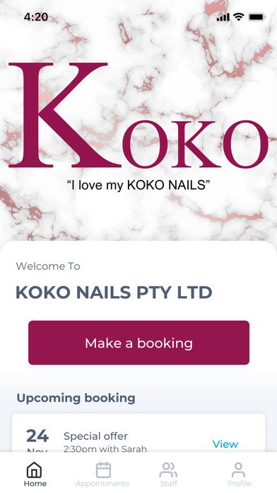 Run android online APK KOKO NAILS PTY LTD from MyAndroid or emulate KOKO NAILS PTY LTD using MyAndroid