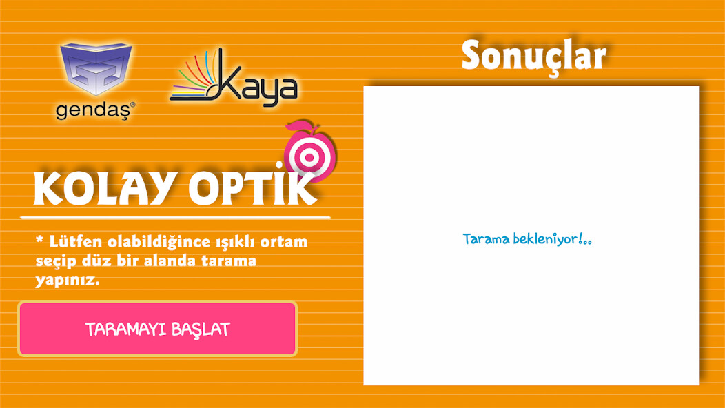 Run android online APK Kolay Optik / Gendaş-Kaya Yay. from MyAndroid or emulate Kolay Optik / Gendaş-Kaya Yay. using MyAndroid