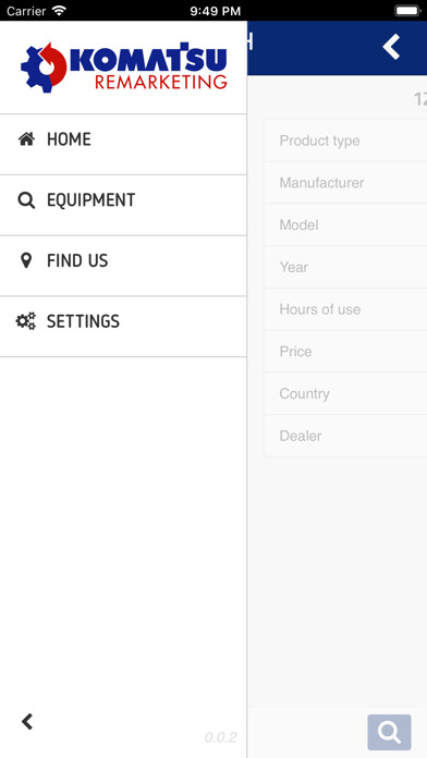 Emulate iPhone app Komatsu Europe Used using MyAndroid Emulate iPhone app Komatsu Europe Used using MyAndroid
