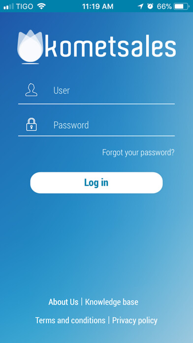 Emulate iPhone app Komet Sales E-commerce using MyAndroid