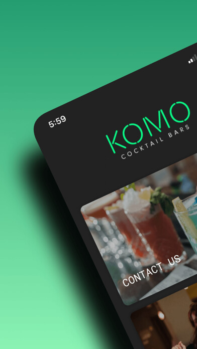 Emulate iPhone app KOMO Cocktail Bar using MyAndroid Emulate iPhone app KOMO Cocktail Bar using MyAndroid