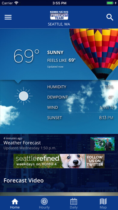 Emulate Android APK KOMO WX