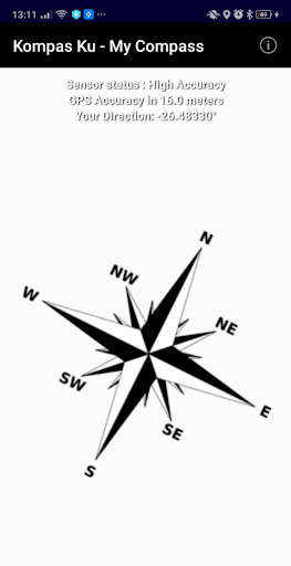Run android online APK Kompas Ku (Compass) from MyAndroid or emulate Kompas Ku (Compass) using MyAndroid