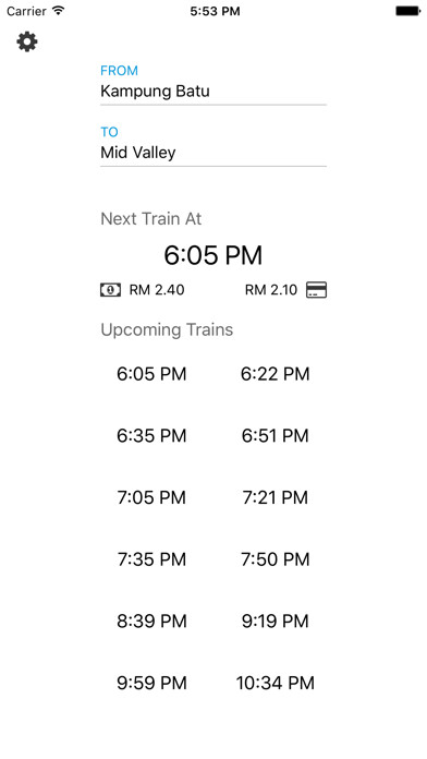 Emulate iPhone app Komuter - KTMB Timetable using MyAndroid Emulate iPhone app Komuter - KTMB Timetable using MyAndroid