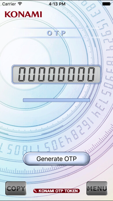 Emulate iPhone app KONAMI OTP Software Token using MyAndroid Emulate iPhone app KONAMI OTP Software Token using MyAndroid