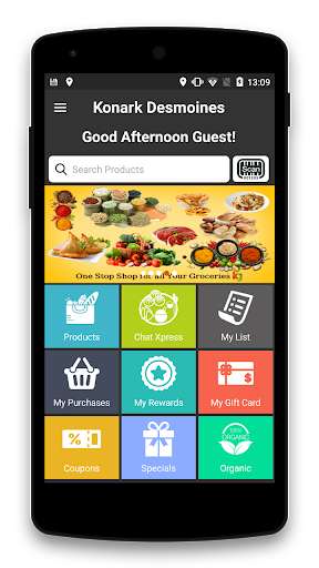 Emulate Android APK Konark Grocers