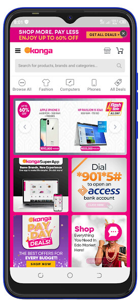 Run android online APK Konga Black Friday from MyAndroid or emulate Konga Black Friday using MyAndroid