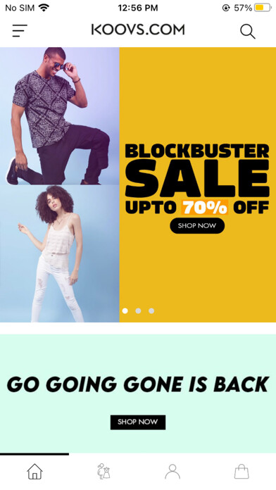Emulate iPhone app Koovs - Online Shopping App using MyAndroid Emulate iPhone app Koovs - Online Shopping App using MyAndroid