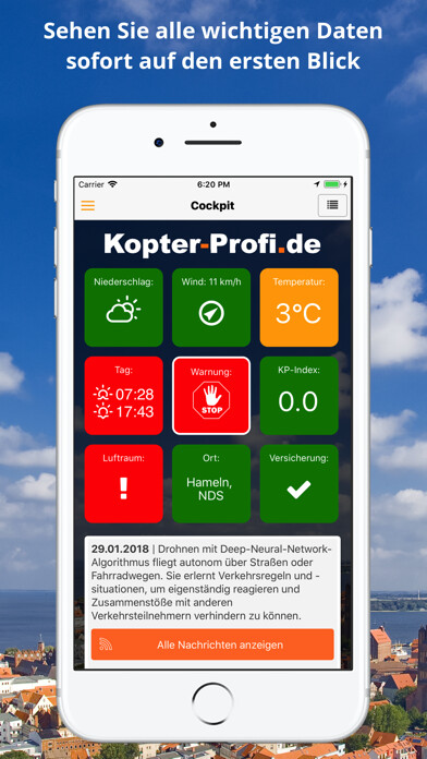 Emulate iPhone app Kopter-Profi using MyAndroid