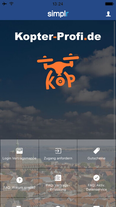 Emulate iPhone app Kopter-Profi Versicherung using MyAndroid Emulate iPhone app Kopter-Profi Versicherung using MyAndroid