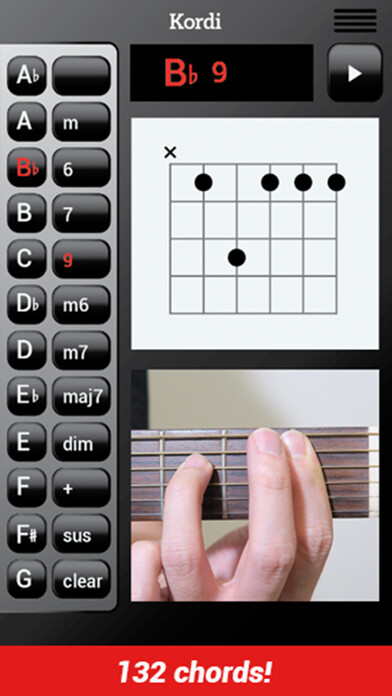 Emulate iPhone app Kordi Guitar Chord using MyAndroid Emulate iPhone app Kordi Guitar Chord using MyAndroid