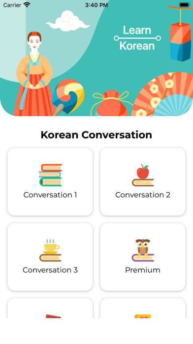 Emulate iPhone app Korean Communication - Topik using MyAndroid