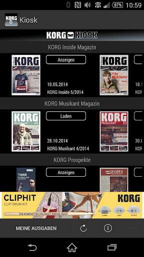 Run android online APK KORG KIOSK from MyAndroid or emulate KORG KIOSK using MyAndroid