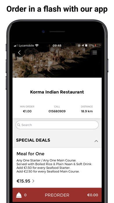 Emulate iPhone app Korma Indian Restaurant using MyAndroid Emulate iPhone app Korma Indian Restaurant using MyAndroid