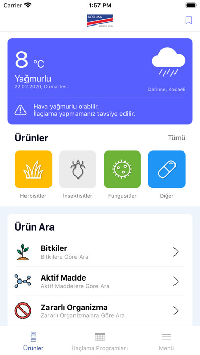 Emulate iPhone app Koruma Tarım using MyAndroid