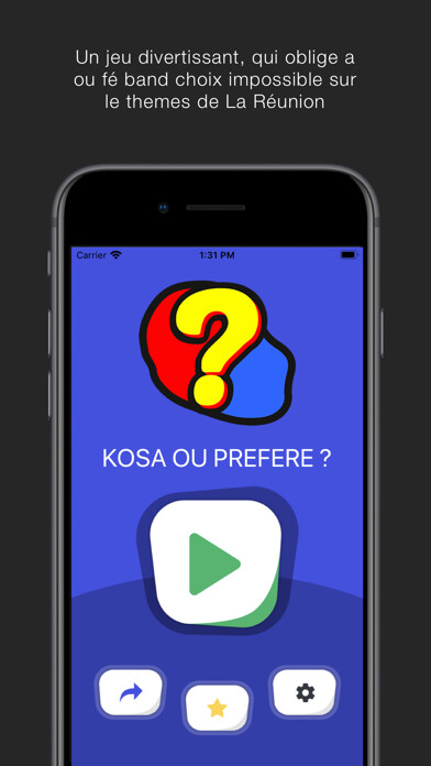 Emulate iPhone app kosa ou prefere ? quiz 974 using MyAndroid