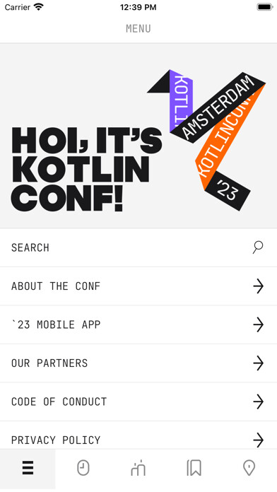 Emulate iPhone app KotlinConf using MyAndroid