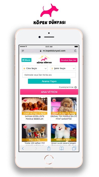 Emulate iPhone app Köpek Dünyası Köpek İlanları using MyAndroid Emulate iPhone app Köpek Dünyası Köpek İlanları using MyAndroid