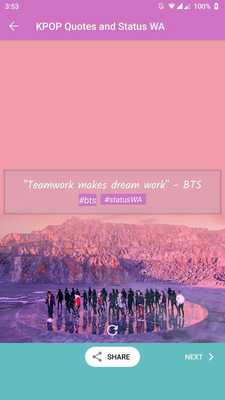 Emulate Android APK KPOP Quotes WA and Wallpapers HD