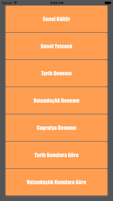 Emulate iPhone app KPSS Sorular Premium using MyAndroid