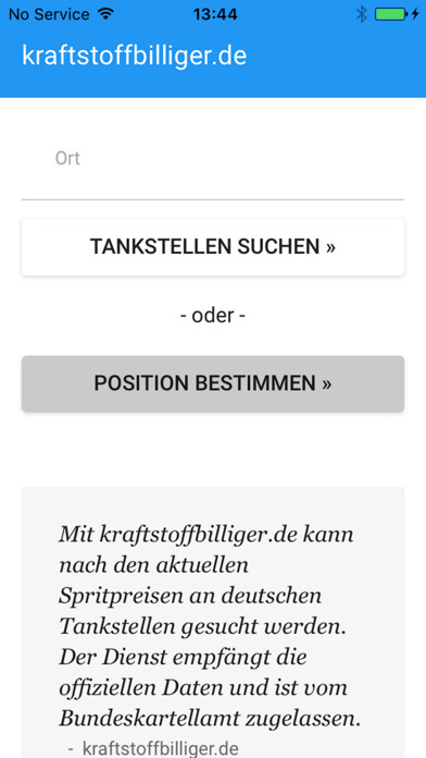 Emulate iPhone app Kraftstoffbilliger Tanken using MyAndroid Emulate iPhone app Kraftstoffbilliger Tanken using MyAndroid