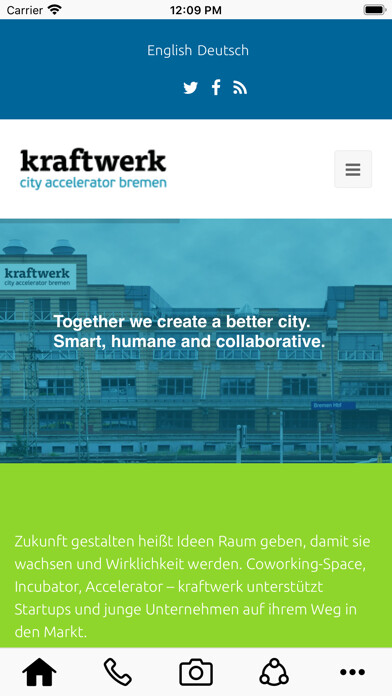 Emulate iPhone app kraftwerk bremen using MyAndroid