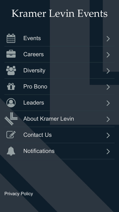 Run android online APK Kramer Levin Events from MyAndroid or emulate Kramer Levin Events using MyAndroid