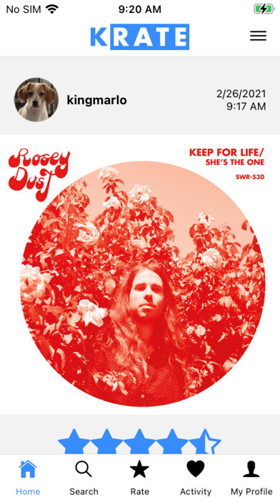 Emulate iPhone app Krate: Rate Music using MyAndroid Emulate iPhone app Krate: Rate Music using MyAndroid