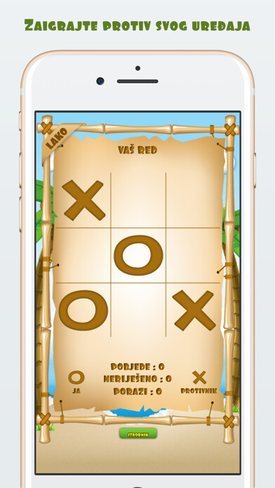 Emulate iPhone app Križić-kružić using MyAndroid