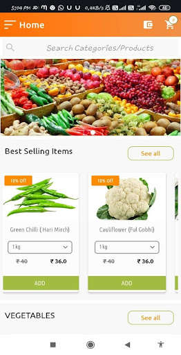 Run android online APK Krisshi Farm-Online Grocery Shopping-Super Savings from MyAndroid or emulate Krisshi Farm-Online Grocery Shopping-Super Savings using MyAndroid