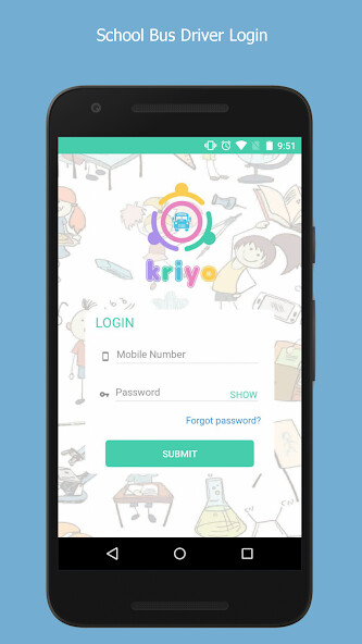 Run android online APK Kriyo Transport - School Bus/Van Live Tracker from MyAndroid or emulate Kriyo Transport - School Bus/Van Live Tracker using MyAndroid