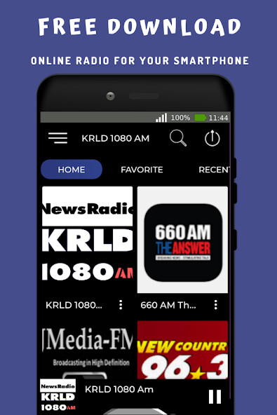 Run android online APK Krld 1080 Radio Station Am from MyAndroid or emulate Krld 1080 Radio Station Am using MyAndroid
