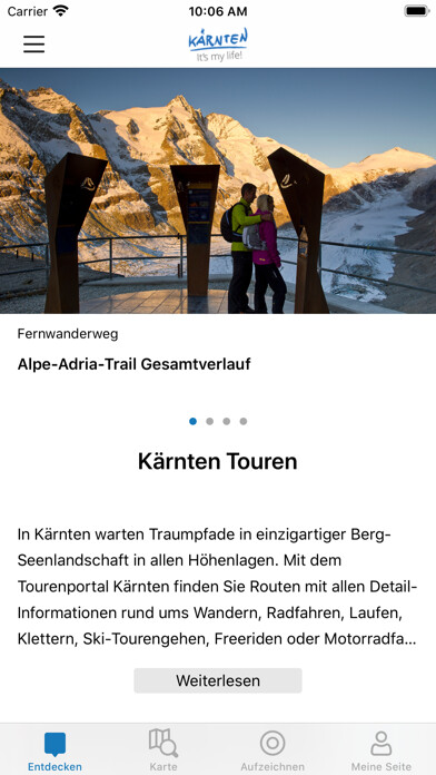 Emulate iPhone app Kärnten Touren using MyAndroid Emulate iPhone app Kärnten Touren using MyAndroid