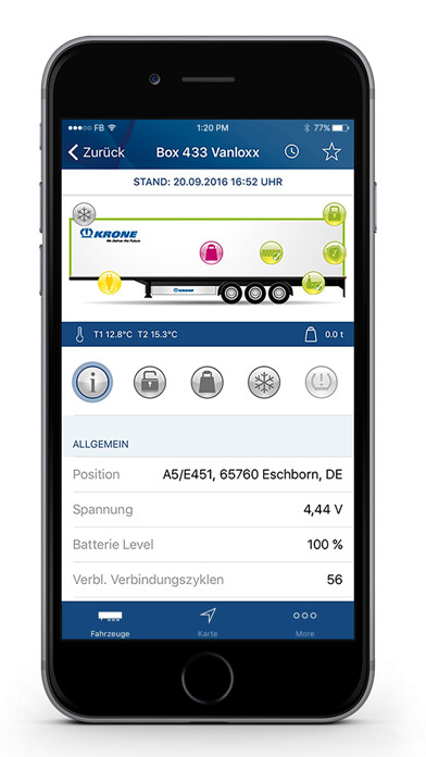 Emulate iPhone app KRONE Telematics using MyAndroid